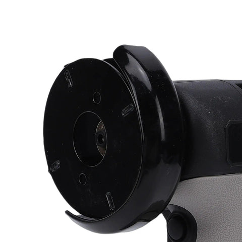 Close-up of black attachment for Cordless Angle Grinder For Fruit Trees And Orchard Wood Zero Cord Drama Heavy Duty Copper Motor.