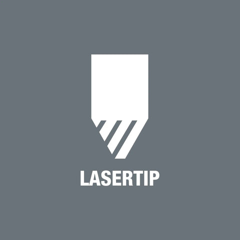 Lasertip logo on gray background for Kraftform Plus 160i/6 Insulated Pro Screwdriver Set 6 Piece With Lasertip Slotted And Phillips Tips.