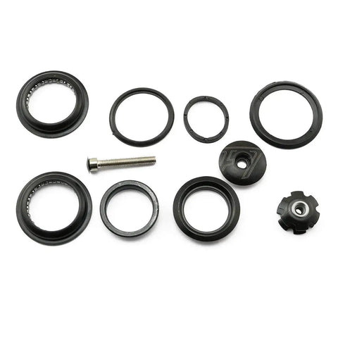 Heavy Duty Bicycle Headset Bearing Kit Designed For 44Mm Frame Head Tubes And 28.6Mm Fork Steerers parts including nuts and washers.