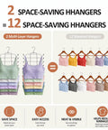 No Sweat Bra Hanger Rack And Tank Top Storage System Featuring 24 Sturdy Metal Hooks For Game Changing Closet Organization And Tight Space Management In Compact Rooms with tank tops displayed.