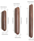 Solid Walnut Wood Cabinet Handles And Drawer Pulls For Cabinets, Dressers, And Wardrobes, Dope Retro Chinese Style Hardware showing dimensions