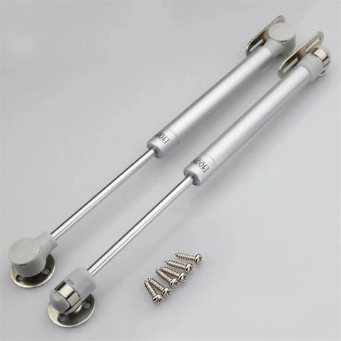 Top Shelf Pneumatic Support Rod For Soft Close Kitchen Cabinet Doors Hydraulic Gas Spring Lift Arm 100N Metal Head with screws.