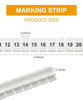 Multi Section Terminal Block Label Strips 10 Pack For DIN Rail Blocks Like UK2.5B UK5N UDK4 UKK5 Marker Bars For 5-10 AWG Conductors Easy Fit And Separate Labels 2.4 Inch Long Clear Readability, white marking strip numbered 11-20