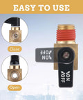 Durable Brass Air Compressor Drain Valve With One Quarter Inch NPT Male Thread Ball Type Drain Cock, easy use instructions