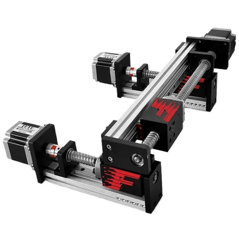 3 Axis Linear Motion Guide System With Ball Screw And Stepper Motor, Silent Smooth Slide, A Real Workhorse Table Stage For Vertical Positioning, High Precision CNC Or Automation Slide Rail, Built To Last. aluminum CNC linear stage with stepper motor