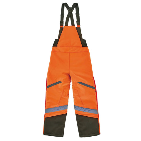High-Visibility Insulated Bib Overalls With Thermal 160g Fill Weatherproof 300D Shell Windproof And Water-Resistant Orange X-Large Rated To -15F Rugged Outdoor Workwear For Cold Weather