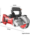 Heavy Duty Powerhouse Electric Wall Cutting Saw With Laser Aiming 5500W Concrete Chaser 6500RPM Quick 42mm Grooving dimensions showing 50cm length.