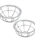 Heavy Duty Iron Smoke Detector Cover With Reinforced Mesh For Maximum Room Security Universal Fit two silver mesh covers