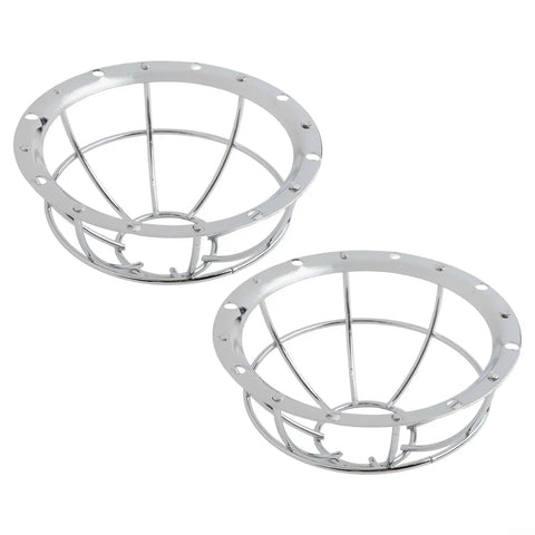 Heavy Duty Iron Smoke Detector Cover With Reinforced Mesh For Maximum Room Security Universal Fit two silver mesh covers
