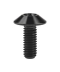 Top Shelf Premium Grade 5 Titanium M5x15mm Button Umbrella Torx Head Bolt Black, showing details of the head and thread.