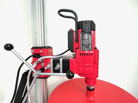 Tough As Nails 25 Inch Concrete Core Drill With 5000W Two Speed Diamond Coring Rig showing motor and control features.