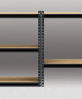 Heavy Duty Five Tier Black Steel Storage Rack Featuring Hella Sturdy Boltless Shelves And Rock Solid Adjustable Frames, 36x18x72 inches.