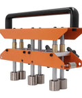 Rock Solid Roller Bender For Sheet Metal Bending 0 To 90 Degrees showcasing adjustable rollers and sturdy handle for precise bending.