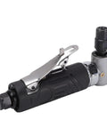 Professional 90 Degree Air Angle Die Grinder 12000 RPM Pneumatic Rotary Tool with a black rubber handle.