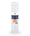 4.5 X 20 Inch Carbon Block Filter Cartridge, 5 Micron Coconut Shell CTO, labeled for whole house water filtration.