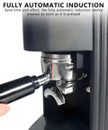 Automatic Espresso Tamper With Smart Digital Screen, 58 Mm Stainless Steel Coffee Press in use with automatic induction.