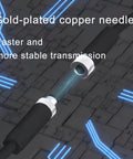 Gold-plated copper connector of Heavy Duty Workhorse M12 Five Pin Straight Extension Cable for stable power transmission.