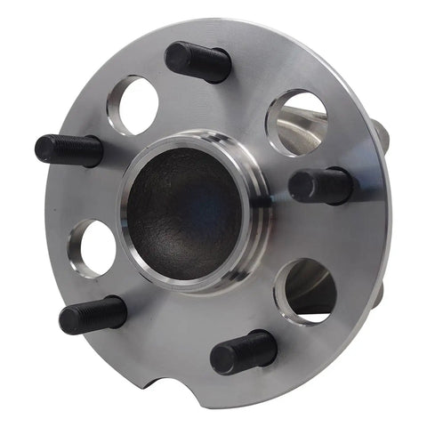 Rock Solid Rear Wheel Bearing And Hub Assembly Knockout Direct Fit close-up showing steel construction and bolt holes.