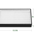 Two Pack A2 Replacement Filter For Filtrete Room Purifiers FAP-C02-A2 FAP-C03-A2 FAP-T03-A2 HEPA Replacement with dimensions shown