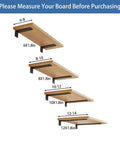 Heavy Duty 10 Inch Shelf Brackets 6 Pack Black Metal L Brackets For Wall Mount showing different board sizes 6x1.8 to 12x1.8 inches.
