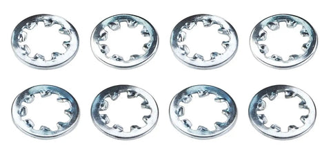 Pro Shop Vibration Isolator Mount Kit Smooths Rough Track Jitters And Drivetrain Harmonics For Racing Ignition Boxes set of eight metal retaining washers.