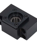 Top Tier Ball Screw End Support Kit Made From Heavy Duty Carbon Steel Bearing Block For SFU1605 And SFU1204 Models Featuring Super Easy Install High Accuracy Reliable Sealing Washer Perfect Upgrade To Your Rig With No Hassle Quick Assembly Required. black CNC ball screw end support block with sealed bearing