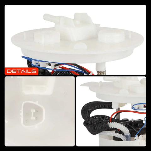 Electric Fuel Pump Module Assembly Compatible With Ford Fiesta 1.6L Multiport Gas Models From 2014 To 2019 close-up of fuel pump top and wiring details.