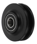 Heavy Duty Nylon Barn Door Pulley Kit With Precision Guide Wheels For Slick Seamless Rolling Smooth Track Gliding Low Vibration Hanging Rail Roller Assembly black nylon wheel with metal bearing.