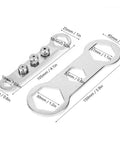 Metal components of Rivet Nut Gun Adapter Kit With Manual Handle For Drill Assisted Pulling And Screwing Applications, sizes shown