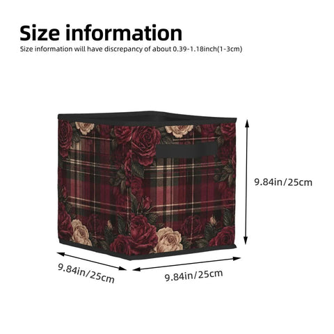 Premium Lightweight Foldable Oxford Fabric Storage Cube Bin With Dope All Over Print Artwork, 9.84in size for home organization.