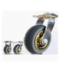 Smooth As Butter 8 Inch Industrial Grade Heavy Duty Caster Wheels Four Pack Silent Rubber Swivel Rollers with directional brakes