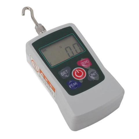 Dead Accurate Digital Force Gauge Compact Handheld Push Pull Tester showing display and buttons for material mechanics.