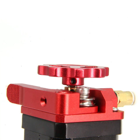 Top Shelf Aluminum Extruder Hand Twist Nut Compatible With Creality CR10 Ender 3 Red Cam Knob on 3D printer filament feeder.