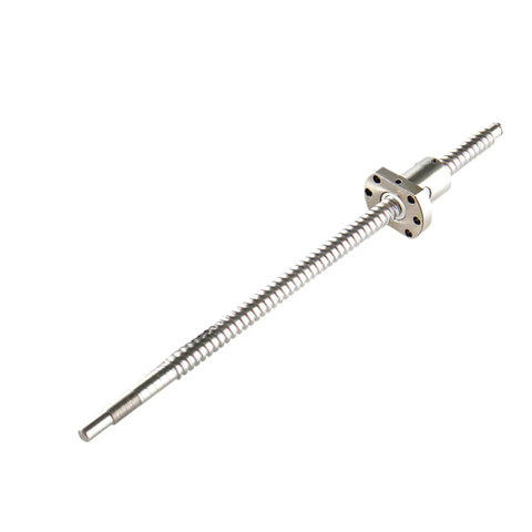 Rock Solid Anti Backlash Ball Screw With Single Nut 12 mm Diameter 4 mm Pitch 550 mm Carbon Steel Lead Assembly for CNC Routers and Grinders