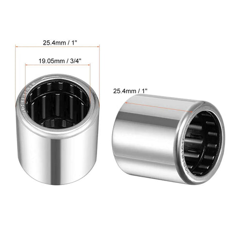 Rig Ready Slick One Way Needle Roller Bearings Ratcheting Clutch Assembly 3/4 Inch Bore 1 Inch Outer Diameter image showing dimensions.