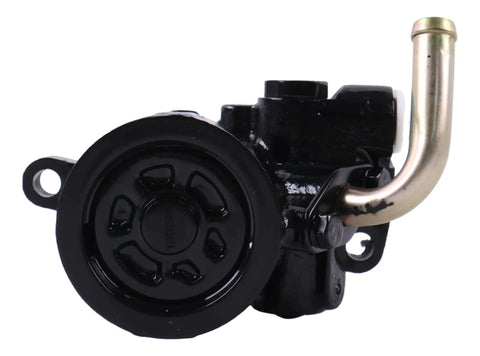 Power Steering Pump Hydraulic Replacement For Nissan UD CONDOR PB MK36A E0120 J07E Durable High Quality Build Compatible With Hino J07C J07E J08C J05C And Similar Models, black metal front view