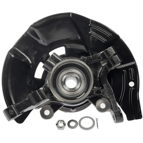 Front Left Wheel Bearing And Hub Assembly Built Like A Tank For Heavy Miles Ready To Drop Right Into Your Kia Optima 2011, black hub assembly with bearing.