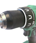 Close-up of 18V Cordless Brushless Driver Drill Tool Only With Built-In LED Light Half Inch Keyless All Metal Chuck 620 In-Lbs Torque