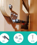 Heavy Duty Gas Struts Function As Slick Lift Supports For Cabinets Bedroom Doors And Windows No Sweat Mount with hardware components.