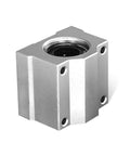 Linear Motion Bearing Slides for CNC Machines and 3D Printers, Compatible SCS6UU-SCS20UU and SCS8LUU-SCS13LUU, 1 Pc, Precision Tooling for Smooth, Accurate Travel in Pro-Grade Builds, aluminum bearing block with central shaft bore