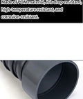 Close-up of 360 Degree Adjustable Fume Extractor for Welding and Soldering, flexible arm with black POM material, 7.9 inch hood.
