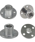 4Pcs M8 Flange Coupling Connector Threaded Shaft Gear Motor Flange Nut For DIY Projects And Shaft Guide Support Durable 45 Steel