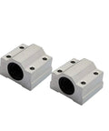 Linear Bearing Slider Set SCS6UU To SCS16UU For CNC And 3D Printer Builds Includes Two SCS8UU Bearings For Ultra Smooth Motion And DIY Friendly Precision Machine Upgrades, two silver linear blocks