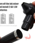 Battery compartment of Electric Ink Mixer Kit For Pigments And Eyebrow Colors, Fast And Smooths Thick Tattoo Inks With Electric Agitator