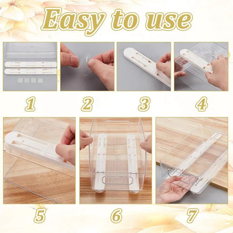 Step-by-step guide for using Super Slick White Plastic Pull Out Rails For Baskets And Bins Self Adhesive Drawer Slides.