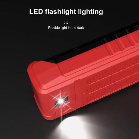 Close-up of red Smart Automatic Digital Multimeter 2000 Count With Non Contact Voltage Tester LED flashlight feature