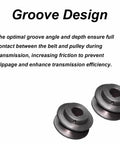 Close-up view of Heavy Duty Cast Iron V Belt Pulley Featuring Sharp V Groove Cut built tough for efficient power transfer.