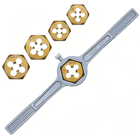 Ultimate 86 Piece Internal External Fastener Threading Tap Die Set With Wrenches And Gauges For Home Service Bolt Hole Renewing Screw Cutting And Rethreading Tools In Sturdy Alloy Steel Box Metric And Sae Sizes Included tap wrench with metric and SAE dies