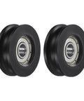 2 Pack U626ZZ Bearing Pulley With Chrome Steel Inner Ring And Nylon Grooved Sleeve 6X30X10MM shown side by side.