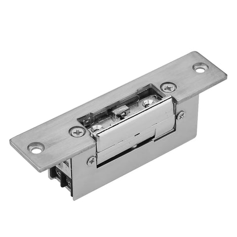 Heavy Duty Electric Door Opener Access Control Lock Adjustable Mortise Setup Double Release Toggle for stainless steel doors, close-up view.